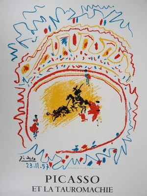 After Pablo Picasso, Bullfighting, Lithographic Poster