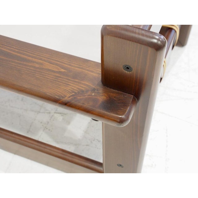 Set of Midcentury Brazilian Walnut and Canvas Armchairs, 1960s For Sale - Image 16 of 18