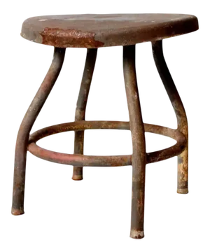 Vintage Industrial Metal Stool