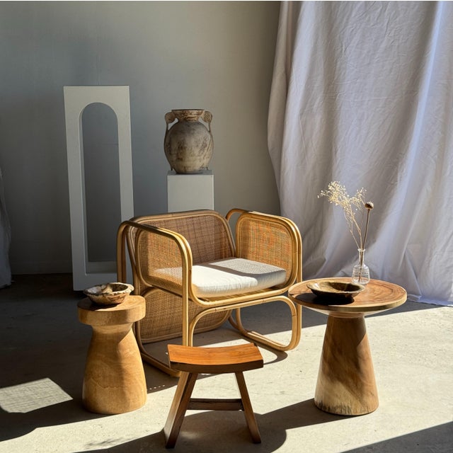 Side Table in Natural Suar Wood, 1980s For Sale - Image 13 of 18