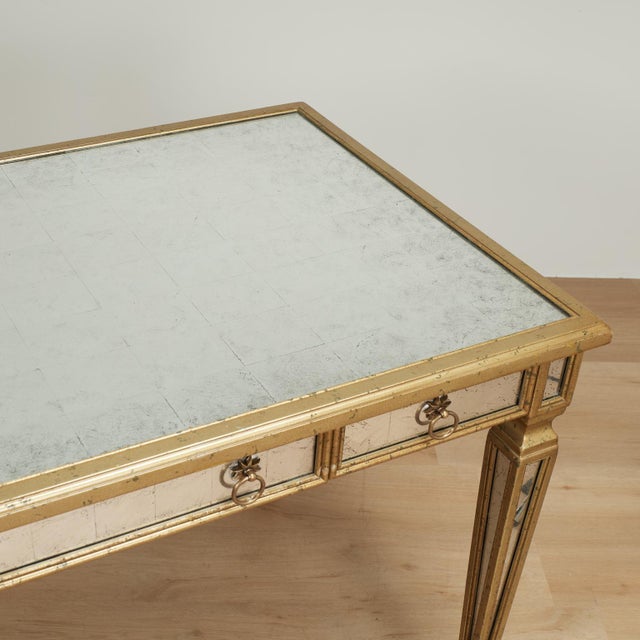 Vintage Mirrored Desk or Table by Theodore Alexander For Sale - Image 9 of 16