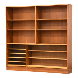 Danish Modern Teak Bookcase For Sale