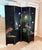 Hollywood Regency Asian Style Black Lacquered/Giltwood 4-Panel Bird Screen For Sale - Image 3 of 5