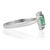 Not Yet Made - Made To Order Mid Century Style 4 X 6 Mm Natural Oval Emerald Ring With Diamond Clusters Size 7 For Sale - Image 5 of 14