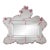 Exceptional Extra Large Size Vintage Pink Murano Glass Wall Mirror, 1950s For Sale