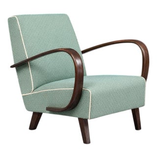 Mid-Century Modern Art Deco Lounge Chair from Jindřich Halabala, 1940s For Sale