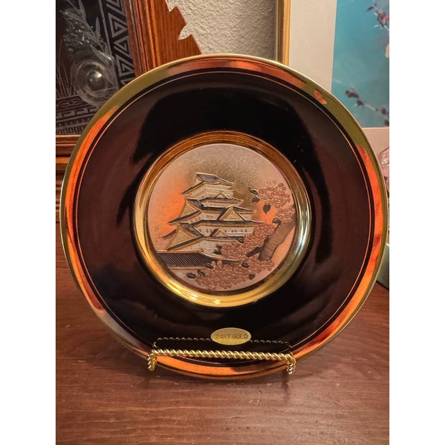 Mid 20th Century Chokin Gold Edged Plate For Sale - Image 9 of 9