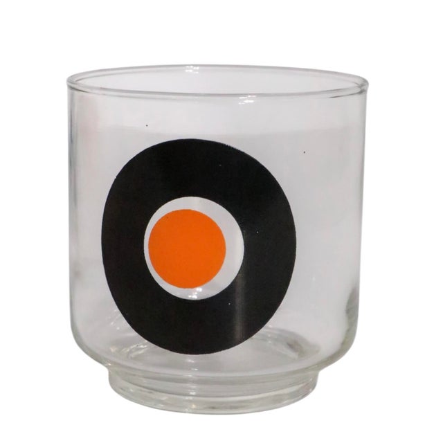 1970s Libbey Bold Super Graphic Mod Glasses - Set of Seven For Sale - Image 9 of 11