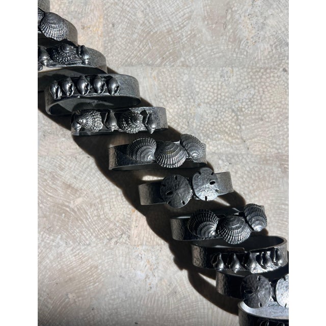 Pewter Napkin Rings With Sculpted Shells, 1975 - Set of 11 For Sale - Image 9 of 12