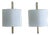 Vintage Space Age Brass Sconces from Hillebrand Lighting, 1960s, Set of 2 For Sale