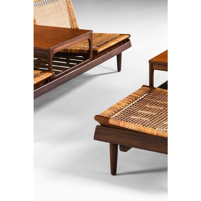 Sofas in Cane and Teak by Hans Olsen, 1957, Set of 2 For Sale - Image 6 of 11