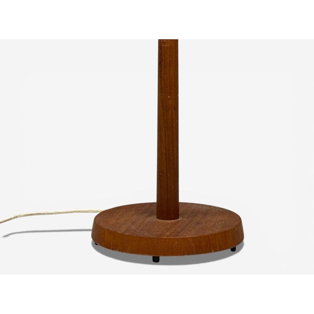 Nybro Armaturfabrik, Floor Lamp, Wood, Metal, Fabric, Sweden, 1940s For Sale - Image 11 of 16