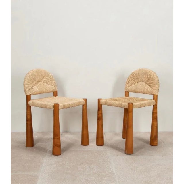 Mid-Century Italian Dining Chairs attributed to Alessandro Becchi, 1970s, Set of 6 For Sale - Image 4 of 8