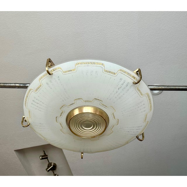 1950s Large Mid-Century Lightolier Pacemaker Flush Mount For Sale - Image 5 of 18