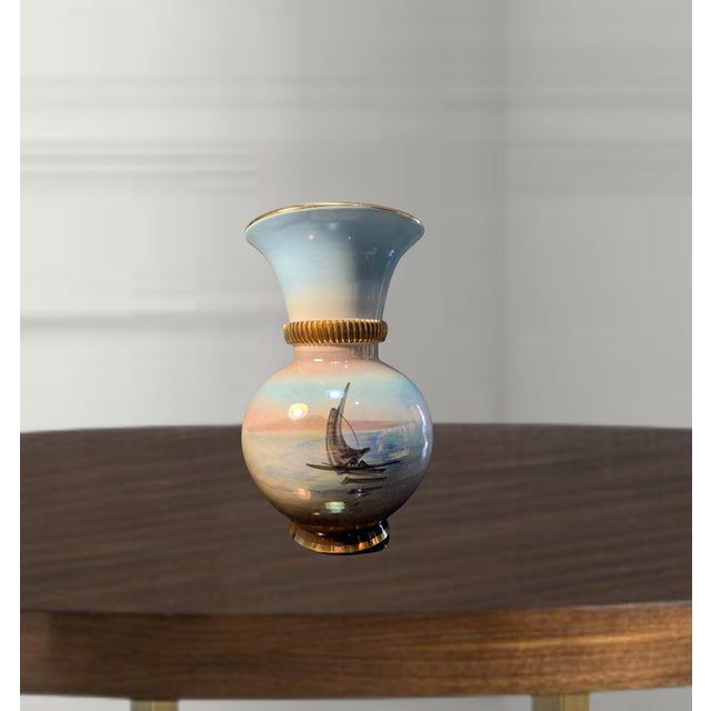 Italian Porcelain Vase Lakeside House For Sale - Image 10 of 18