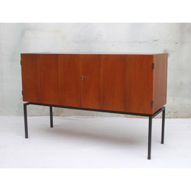 Sideboard in Walnut on Metal Legs, 1965 For Sale - Image 6 of 11