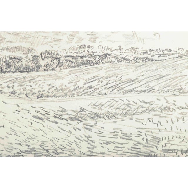 Niels Prip Hansen, Landscape, Vosnæs, 1973, Drawing on Paper For Sale - Image 4 of 5