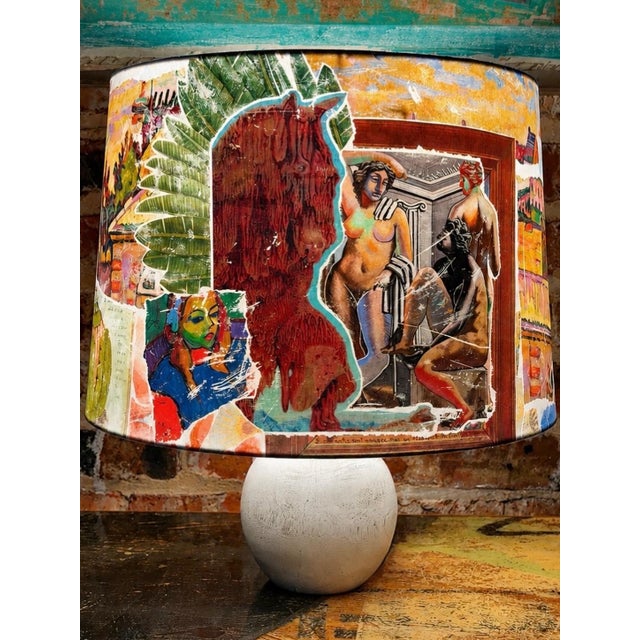 Contemporary One-of-a-Kind Mixed Media Table Lamp For Sale - Image 3 of 3