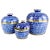 The Plavan Jar Set includes three lidded offering boxes with luminous brass rings running the circumference of the bottom,...