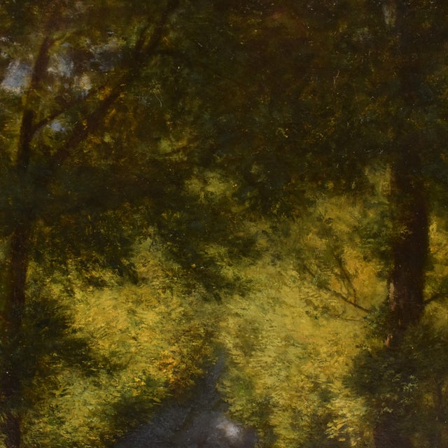 Louis-Hector Pron, Woodland Landscape, 1800s, Oil on Panel, Framed For Sale - Image 6 of 9