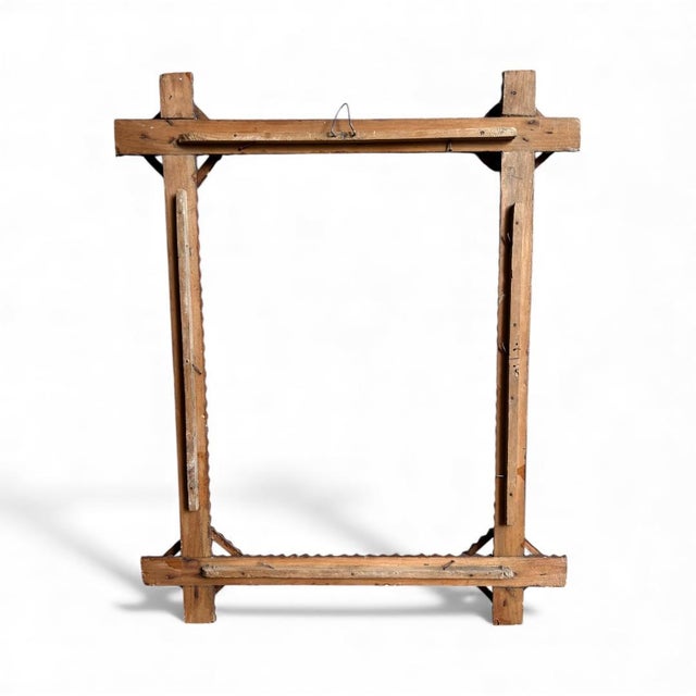 Tramp Art Frame Antique For Sale In Aspen - Image 6 of 6