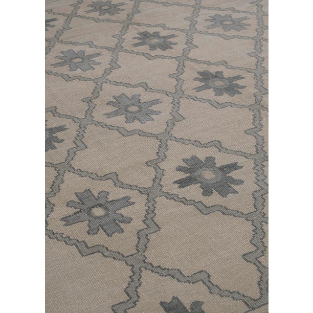 Taupe Turkish Oushak Rug Taupe and Charcoal Handwoven Wool Rug 8'6" X 9'5" For Sale - Image 8 of 10