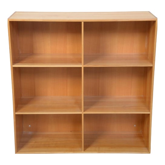 Vintage Bookcase in Elm by Mogens Koch, 1970s For Sale