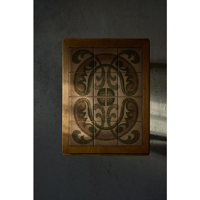 Scandinavian Oak Coffee Table with Ceramic Tile Top, 1950s For Sale - Image 15 of 17