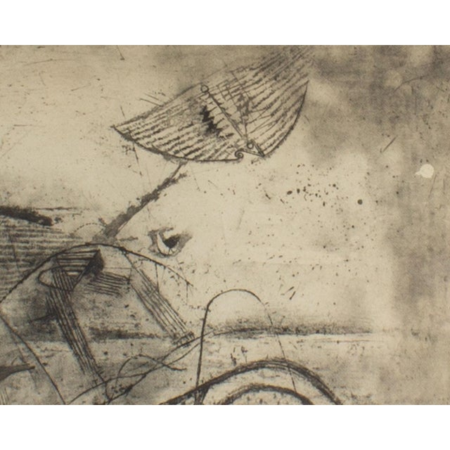 Black “Les Deux Chats” Abstract Etching by Johnny Friedlaender For Sale - Image 8 of 8