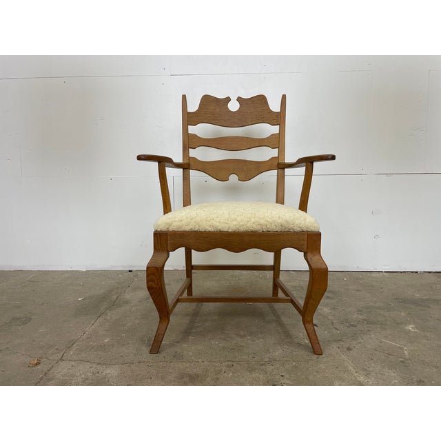 Mid-Century Modern Razorblade Armchair by Henning Kjærnulf, 1960s, in Very Good conditions. Designed 1960 to 1969 This...