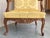 Wood Louis XVI Style Spanish Pair of High Back Carved Walnut Armchairs, 1900s For Sale - Image 7 of 10