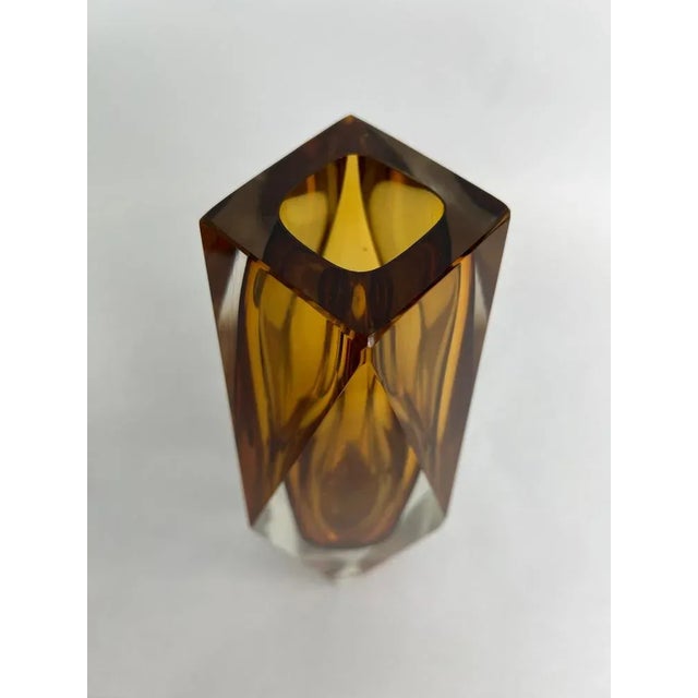 Yellow Art Glass Vase by Flavio Poli for Murano, 1950s For Sale - Image 6 of 9