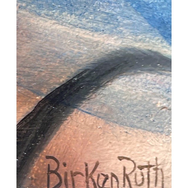 Early 21st Century Sheer Cerulean by Kelly Birkenruth | Oil Painting of a woman with blue fabric draped across her face For Sale - Image 5 of 5