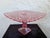 1960s Vintage Le Smith Pink “Rose & Trellis” Glass Square Cake Stand / Pedestal Cake Stand For Sale - Image 5 of 5