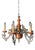 Large Wood Chandelier, 1960s For Sale