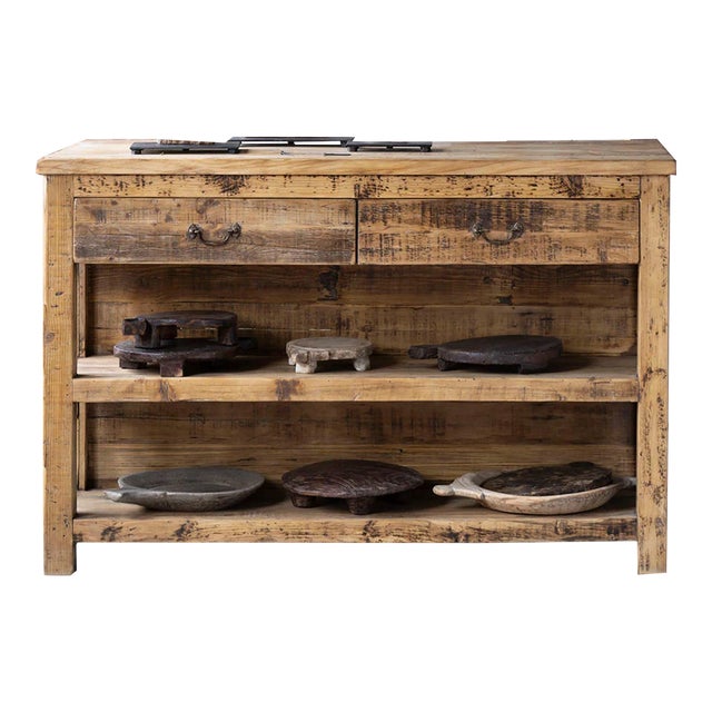 Matthew Izzo Home Rustic Timber Reclaimed Wood Kitchen Island - New Item For Sale In New York - Image 6 of 6