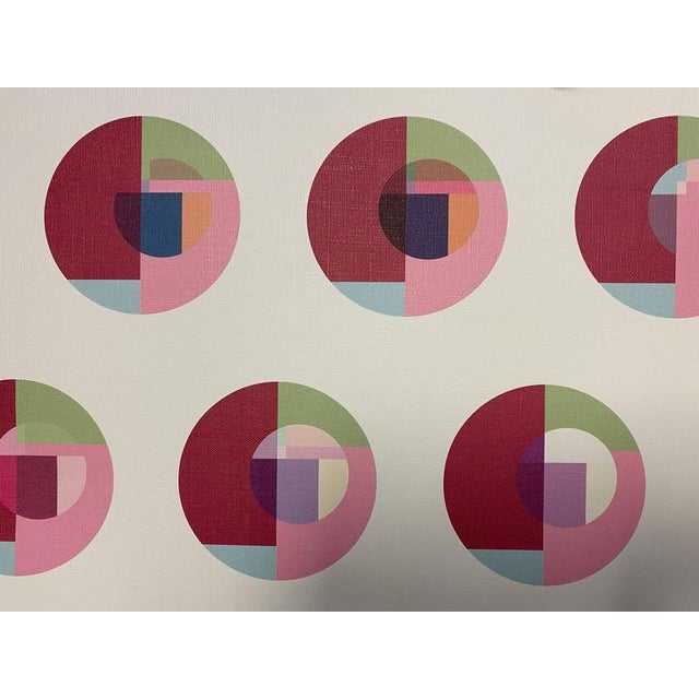 Bubble Gum Peel & Stick Vinyl Canvas Wallpaper Panel - 2’W x 10’L