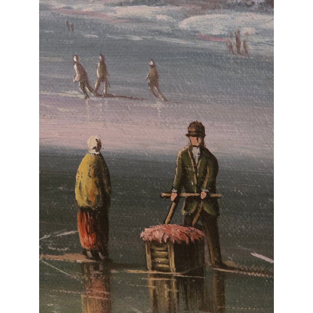 Late 20th Century Late 20th Century Dutch Landscape Painting For Sale - Image 5 of 9