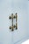 Worlds Away Matthew Izzo Home Grace Light Blue Four Door Buffet With Brass Tassel Door Pulls For Sale - Image 4 of 8