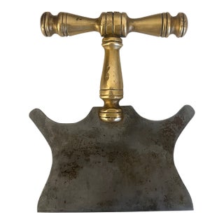 19th Century Iron and Brass Chopper For Sale