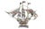 Silver Filigree Caravel with Flags and Maltese Crosses Sails in Relief, in Very Good conditions. Designed 1920 to 1949...