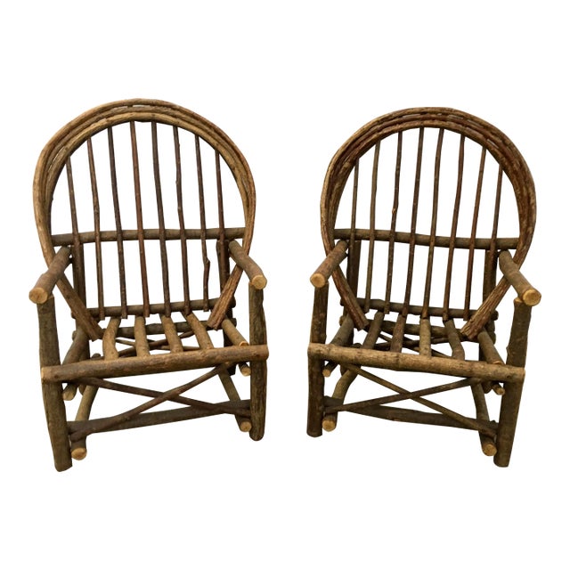 Children's Vintage Adirondack Chairs- a Pair For Sale