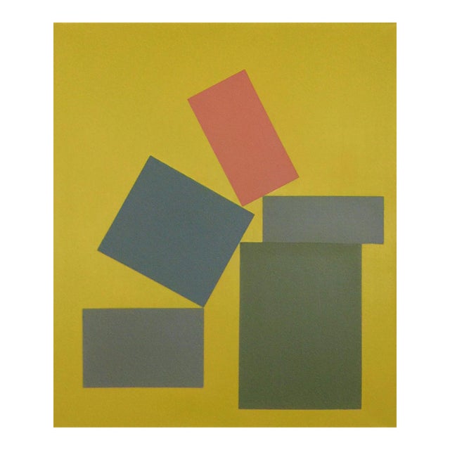 "Endurance" Contemporary Minimalist Geometric Oil Painting by Shyun Song For Sale