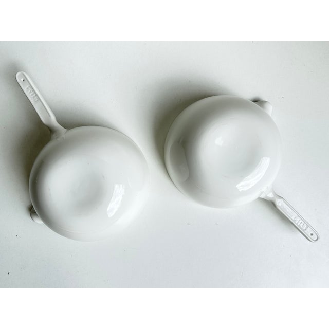 Historical Laboratory Saucepans with Handles in Technical Porcelain by Rosenthal Germania Brand Line, Marktredwitz, Germany, 1940s, Set of 2 For Sale - Image 11 of 13