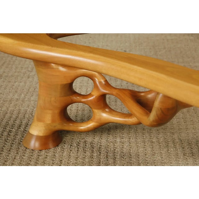 California Craftsman Freeform Cocktail Table by Craig Lauterbach, 1980, Signed For Sale - Image 17 of 18