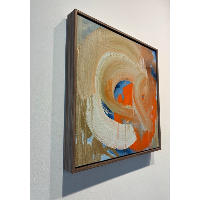 Pamela Staker Abstract Study (sea) Oil on canvas 21 x 21 canvas; 22.5 x 22.5 framed