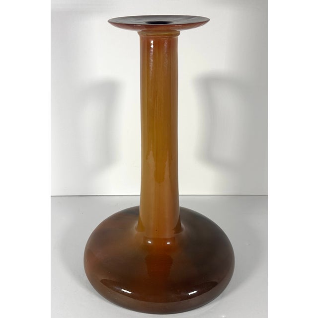 1900 - 1909 Clement Massier Golfe Juan Art Pottery Chamberstick c.1900 For Sale - Image 5 of 18