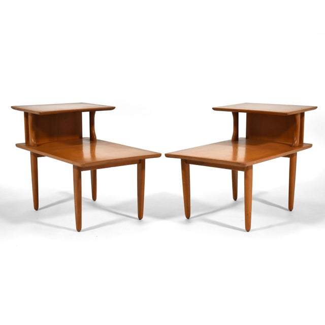 Mid 20th Century Mid 20th Century Heywood Wakefield M1574 Step End Tables For Sale - Image 5 of 10