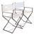 Mid 20th Century Hollywood Regency Chrome and Vinyl Directors Chairs In For Sale