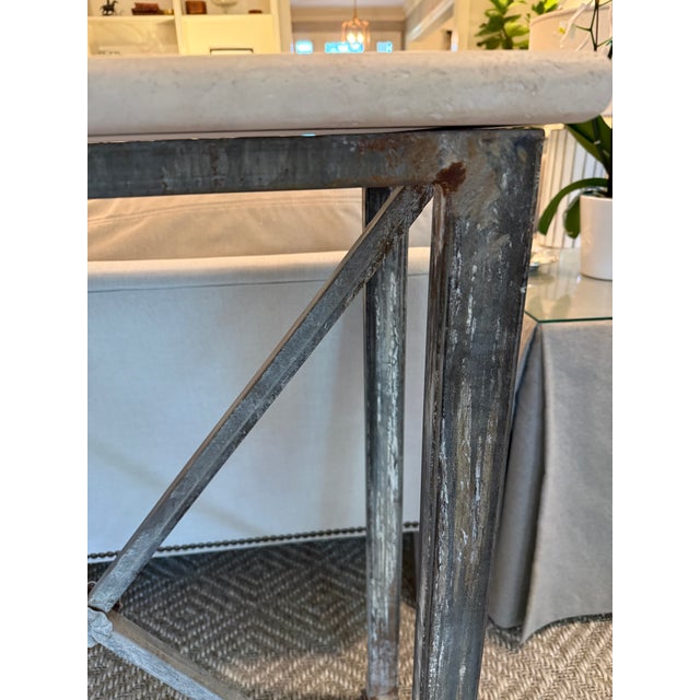 Rustic Rustic Iron Console Table For Sale - Image 3 of 9